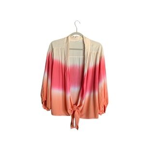 Young Fabulous & Broke tie front summer top colorful size medium beachy coastal